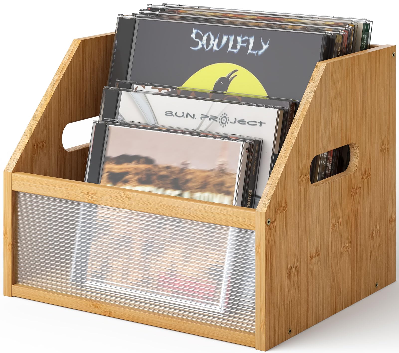 Amazon.com: Vriccc Vinyl Record Storage Box, Bamboo Wood Record